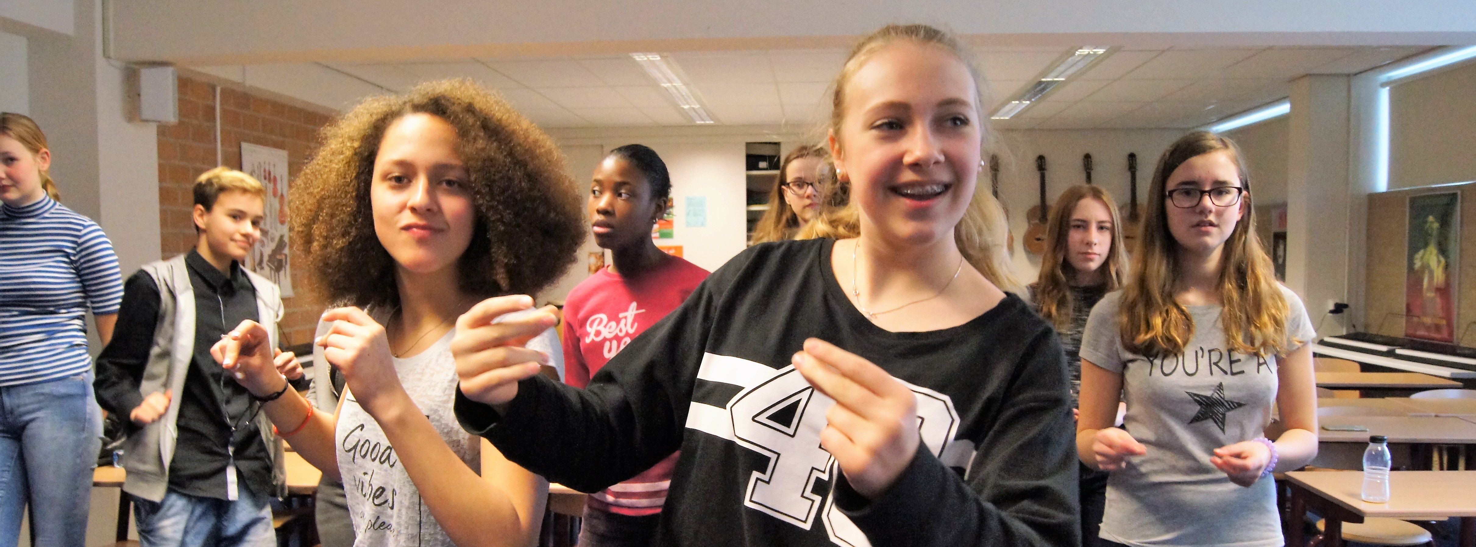 Theater, swingen, plezier, groep